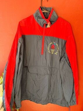 Vintage 1996 Atlanta Olympics Starter Quarter-Zip Windbreaker Jacket - Size L
